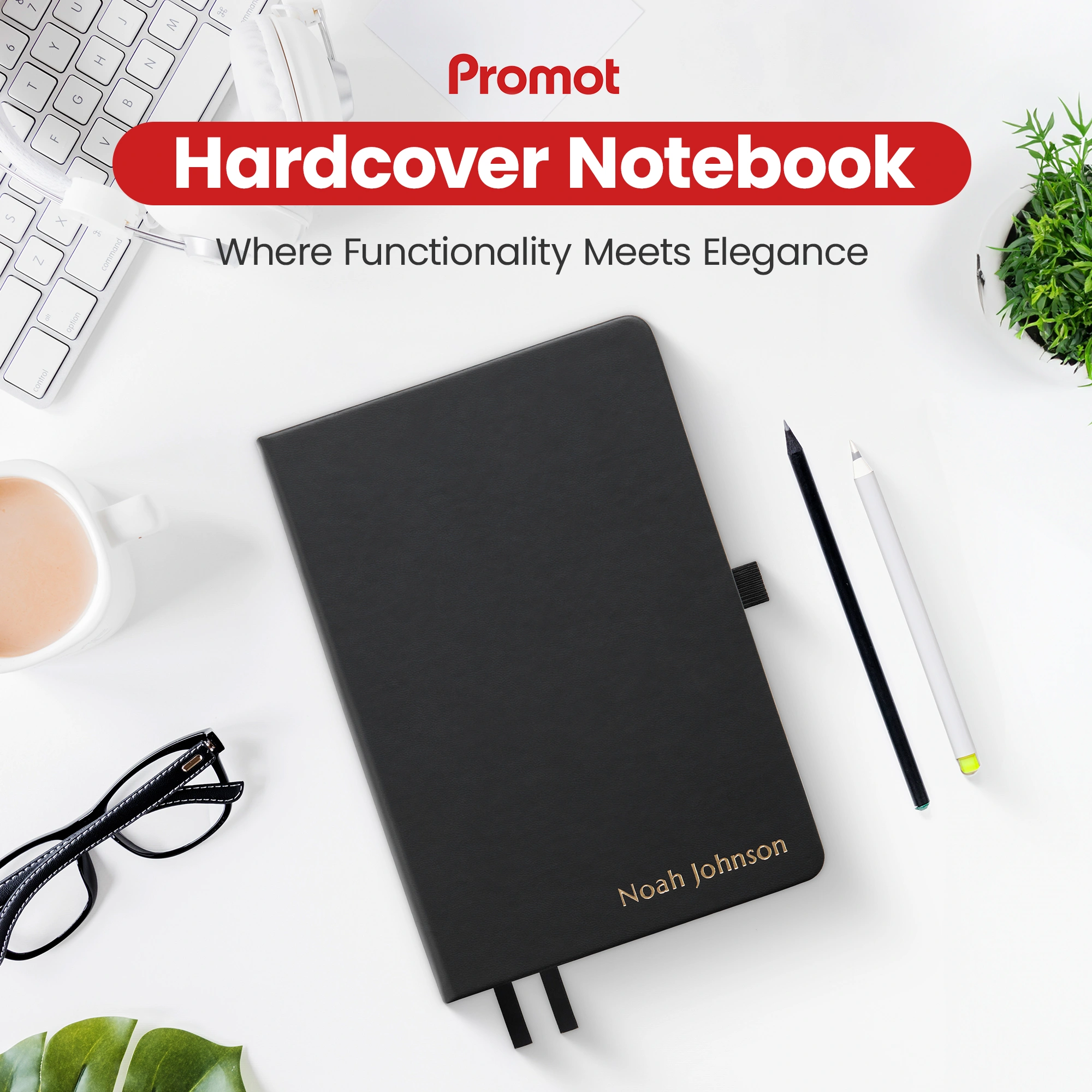 Personalized Journal Notebook - Black hover
